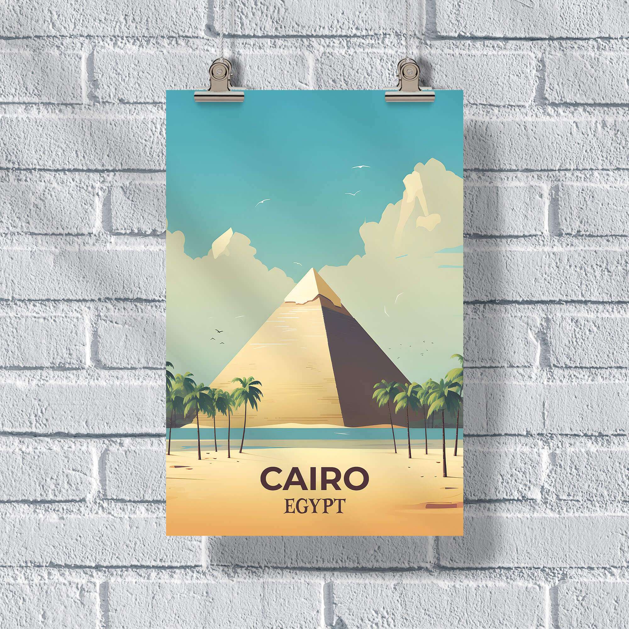 Cairo Pyramids Of Giza Poster | United World Memories