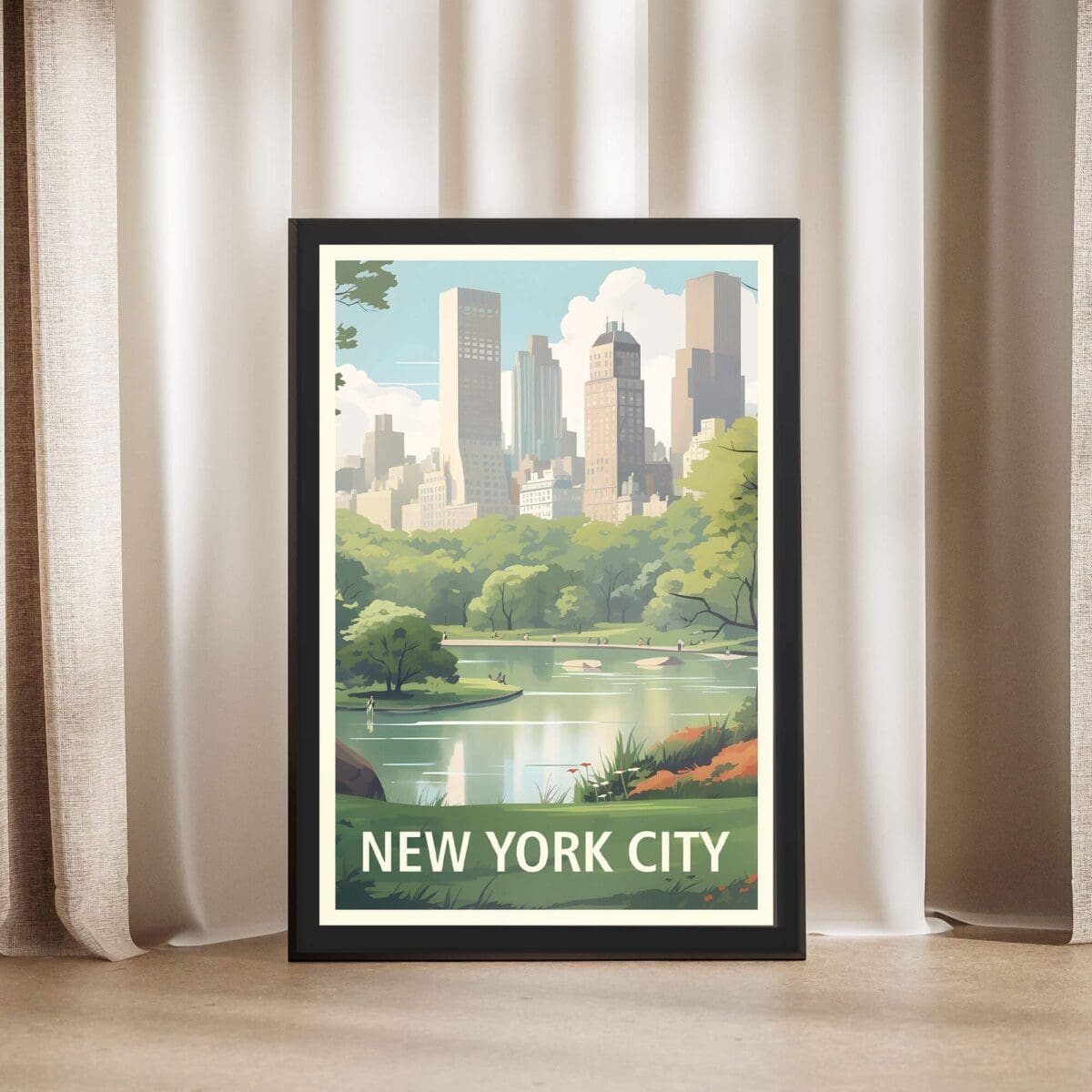 New York City Central Park Framed Poster