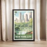 New York City Central Park Framed Poster