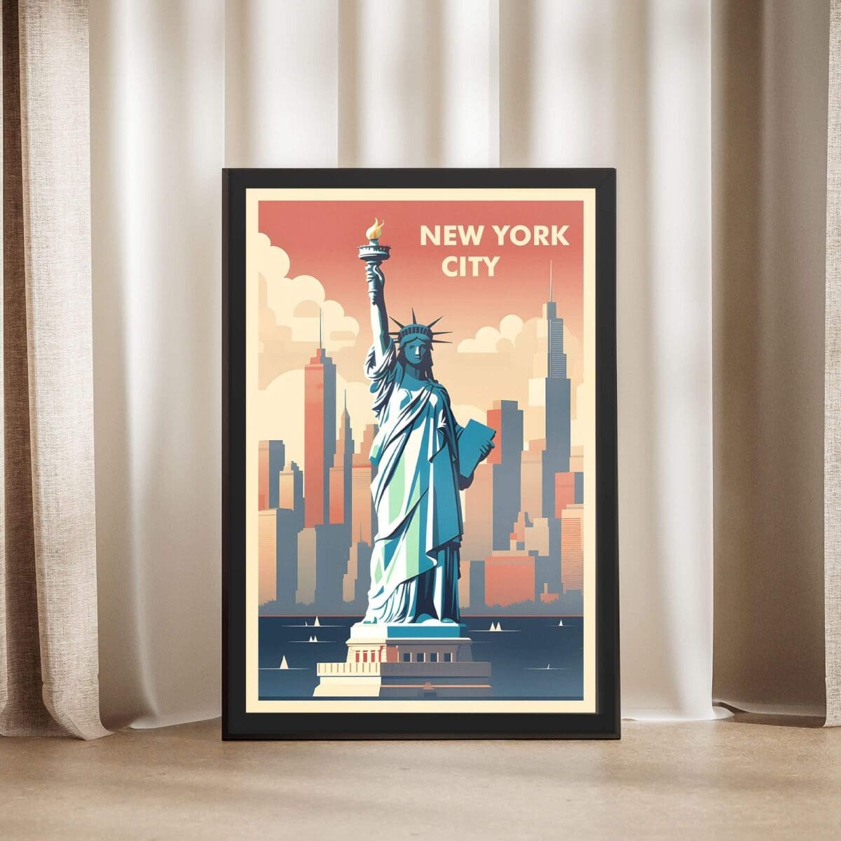 New York City Liberty Framed Poster