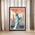 New York City Liberty Framed Poster