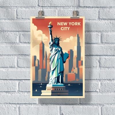 New York City Liberty Poster