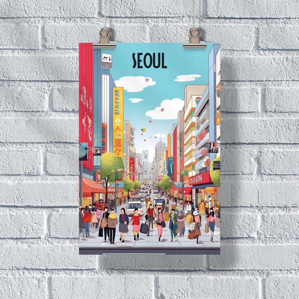 Seoul Myeongdong Shopping Street Poster