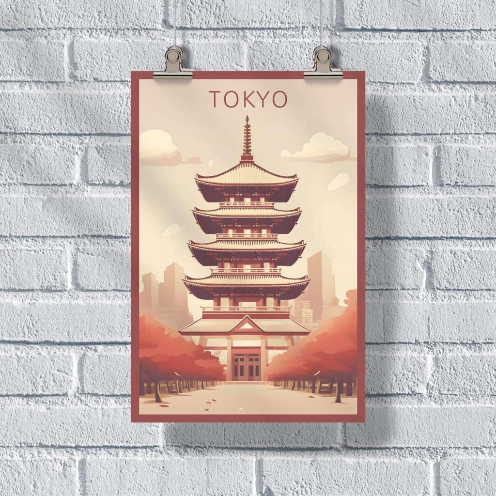 Tokyo Asakusa Senso Ji Temple Poster