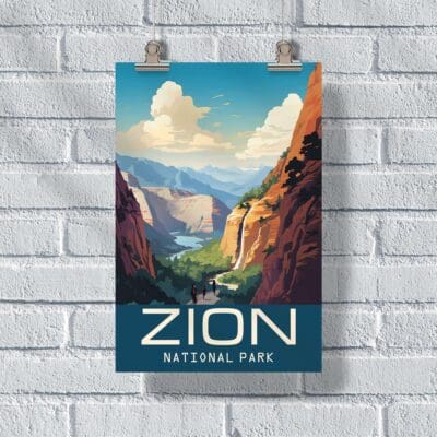 Zion National Park Angel's Landing Poster