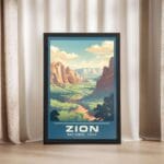 Zion National Park Canyon Overlook Framed Poster