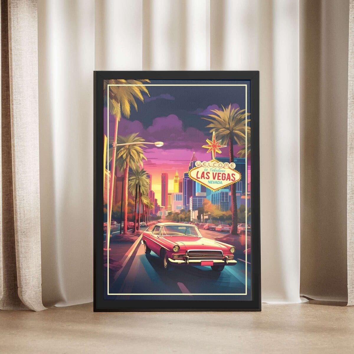 Las Vegas The Strip At Night Framed Poster