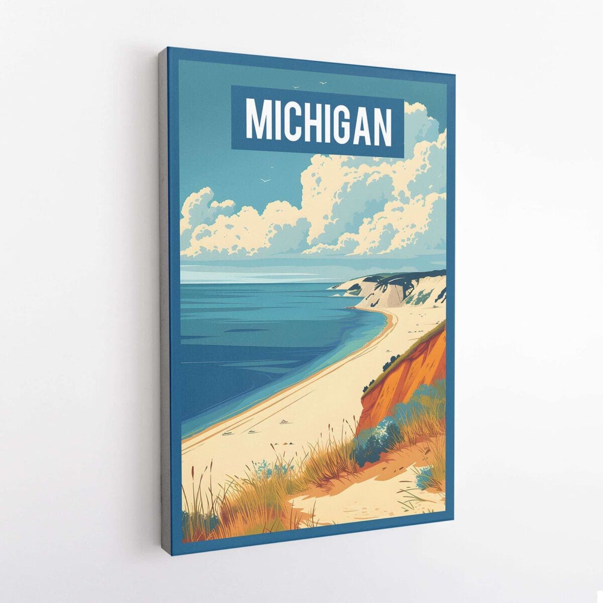 Michigan Sleeping Bear Dunes Retro Canvas