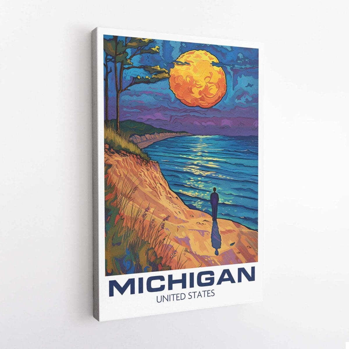 Michigan Sleeping Bear Dunes Watercolor Canvas