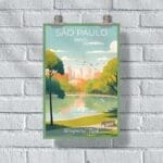 Sao Paulo Ibirapuera Park Poster