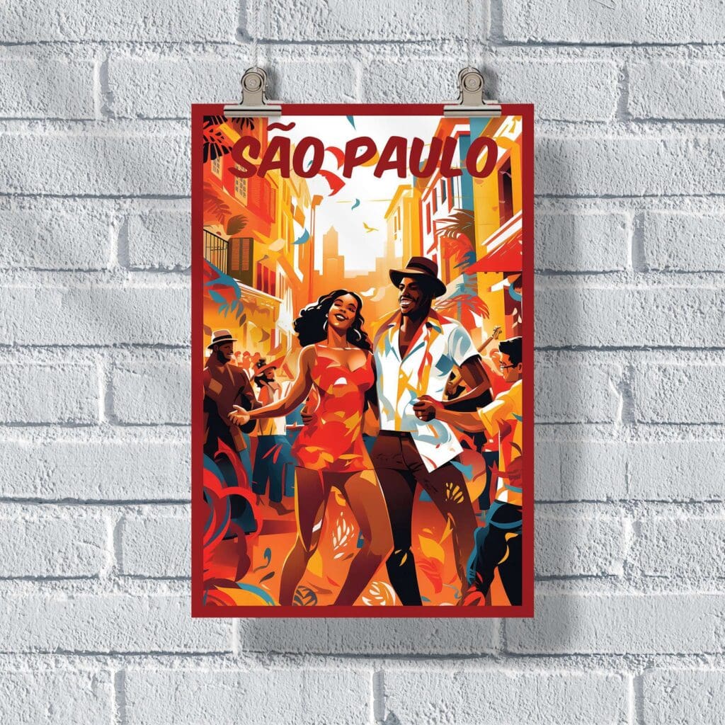 Sao Paulo Samba In The Streets Poster