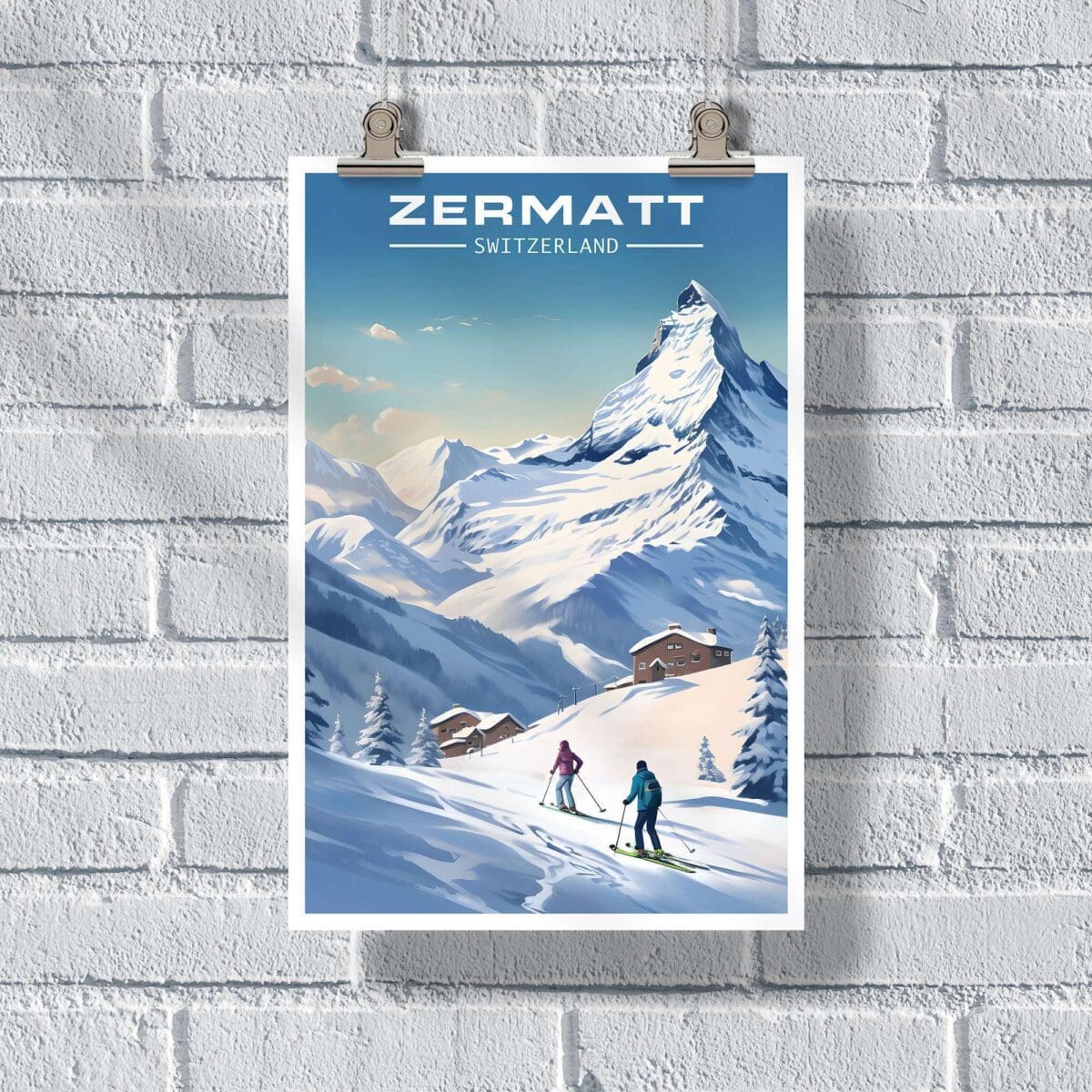 Zermatt Ski Resort Alpine Elegance Poster