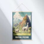 Machu Picchu Llama Companions Hanger Poster