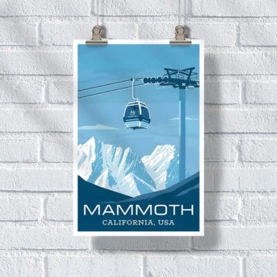 Mammoth Minimalist Gondola Poster