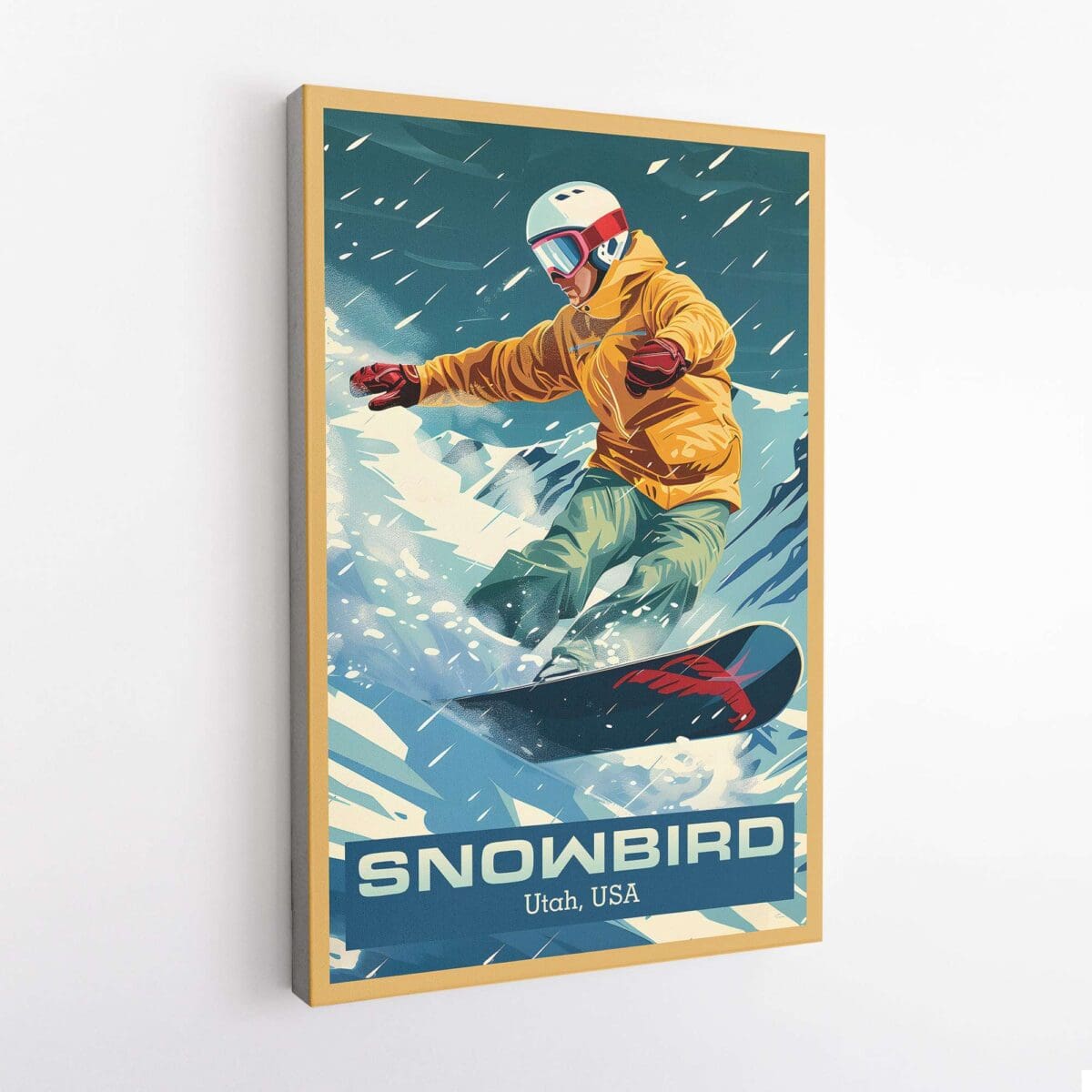 Snowbird Snowboarding Thrill Canvas