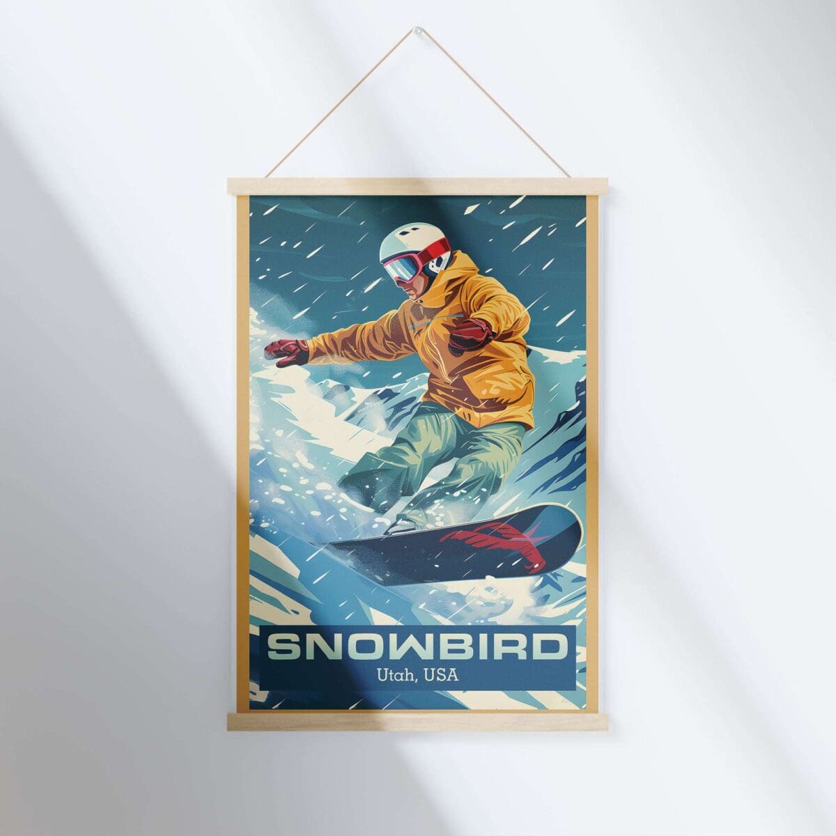 Snowbird Snowboarding Thrill Hanger Poster