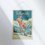 Telluride Playful Slopes Pin Up Hanger Poster