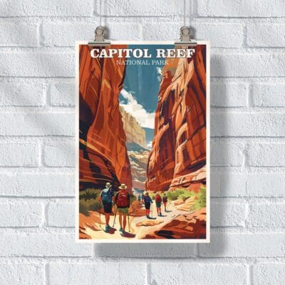 Capitol Reef National Park Adventure Poster UnitedWorldMemories