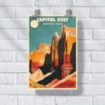 Capitol Reef National Park Modern Vibes Poster UnitedWorldMemories