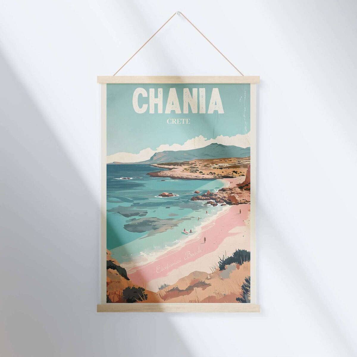 Chania Elafonissi Beach Hanger Poster UnitedWorldMemories