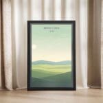 Manitoba Minimalist Prairie Landscape Framed Poster UnitedWorldMemories