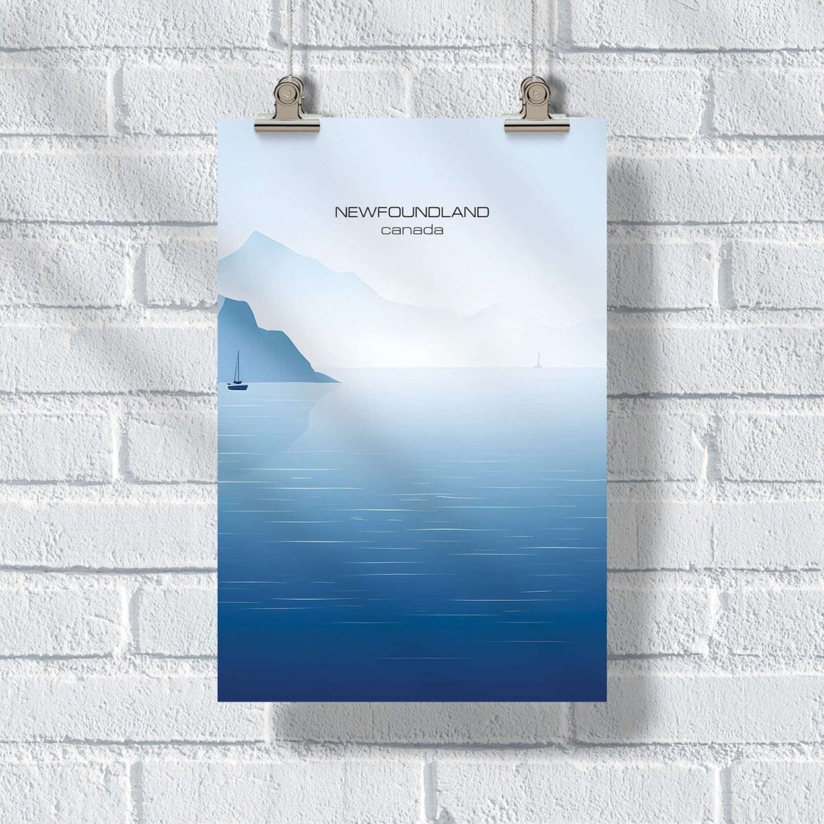 Newfoundland And Labrador Minimalist Iceberg Alley Poster UnitedWorldMemories