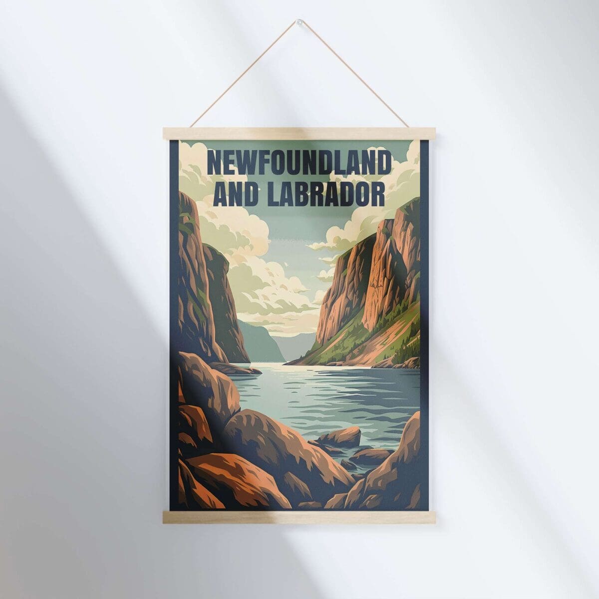 Newfoundland And Labrador Retro Gros Morne National Park Hanger Poster UnitedWorldMemories