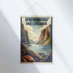 Newfoundland And Labrador Retro Gros Morne National Park Hanger Poster UnitedWorldMemories