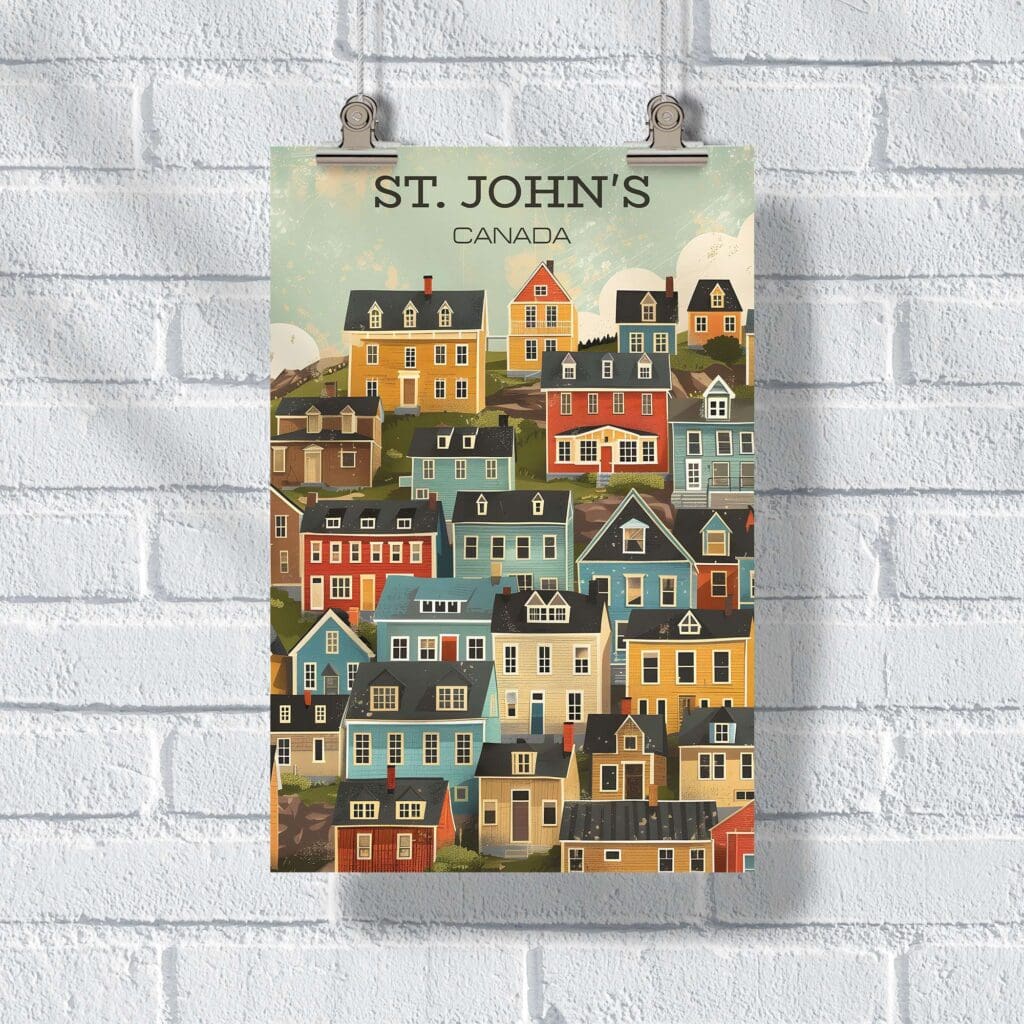 Newfoundland And Labrador Vintage St. John's Poster UnitedWorldMemories