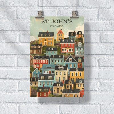 Newfoundland And Labrador Vintage St. John's Poster UnitedWorldMemories