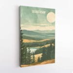 Saskatchewan Retro Cypress Hills Canvas UnitedWorldMemories