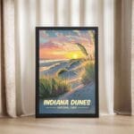 Indiana Dunes National Park Sunset Serenade Framed Poster UnitedWorldMemories