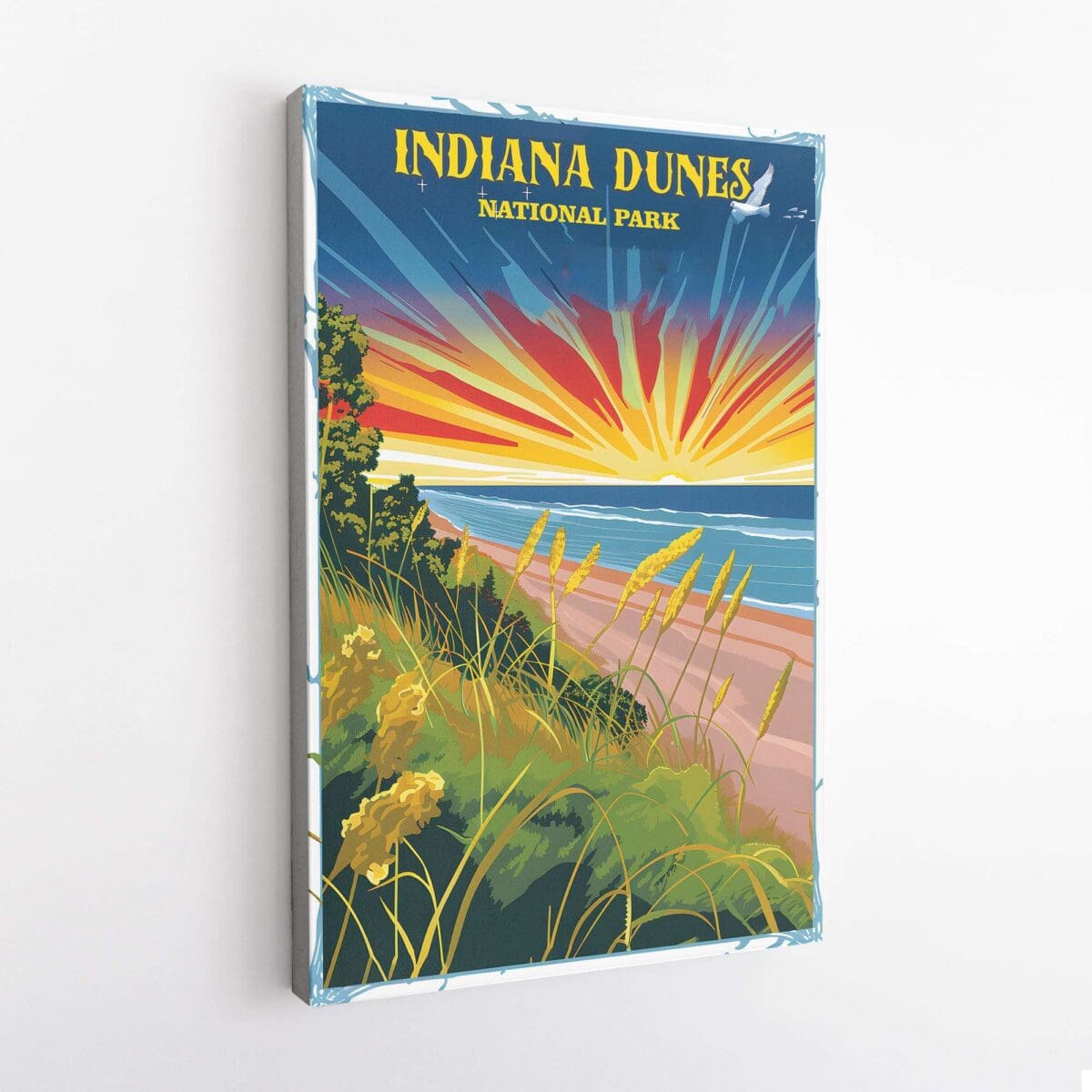 Indiana Dunes National Park Vibrant Escapade Canvas UnitedWorldMemories