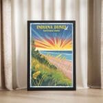 Indiana Dunes National Park Vibrant Escapade Framed Poster UnitedWorldMemories