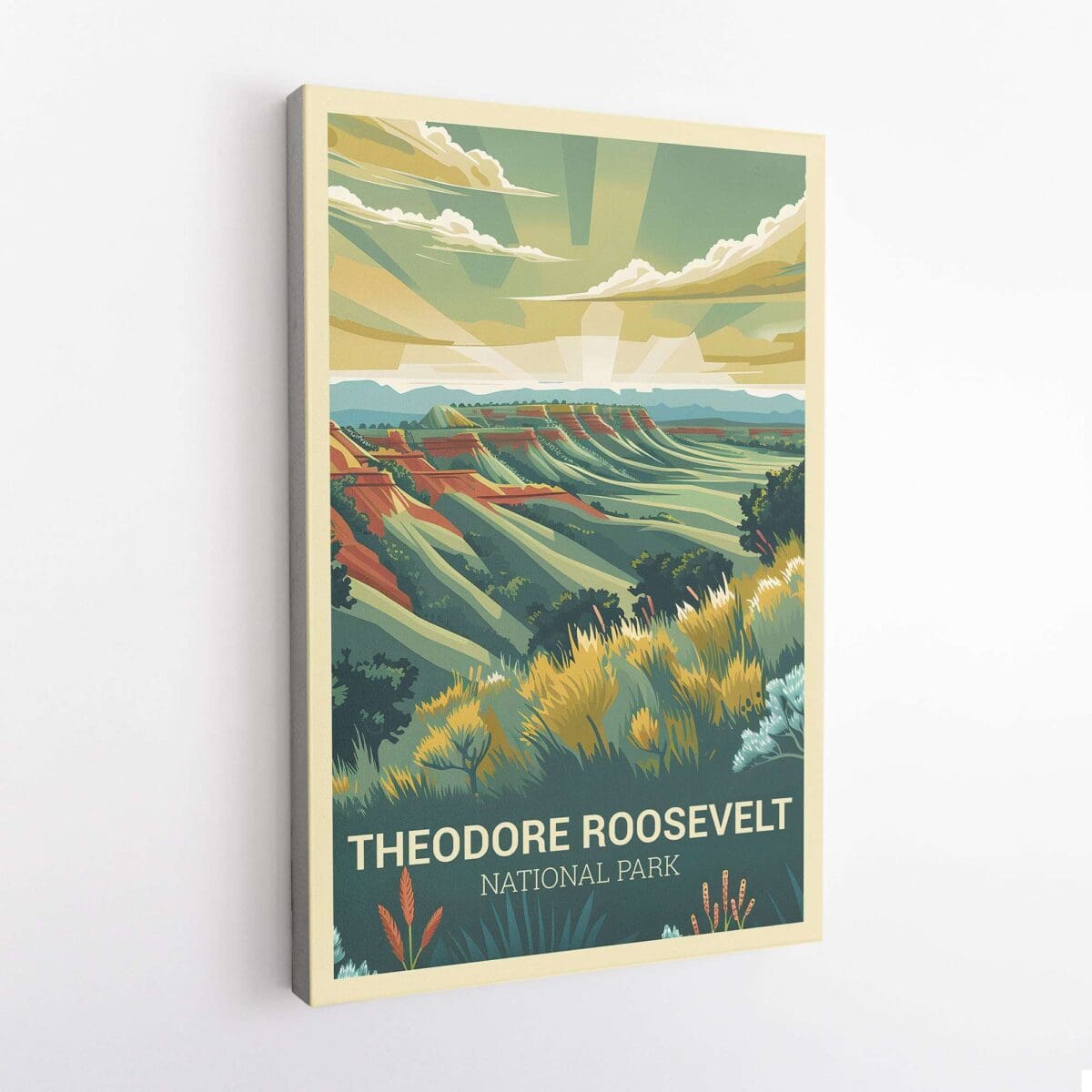 Theodore Roosevelt National Park Prairie Splendor Canvas UnitedWorldMemories