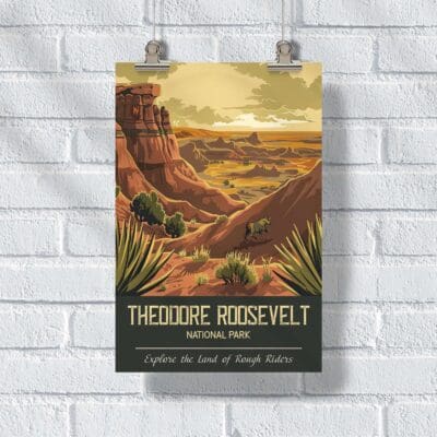 Theodore Roosevelt National Park Roosevelt's Legacy Poster UnitedWorldMemories