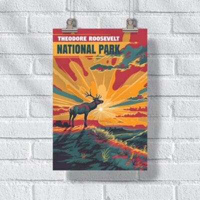 Theodore Roosevelt National Park Untamed Beauty Poster UnitedWorldMemories