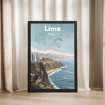 Lima Paraglider Framed Poster UnitedWorldMemories