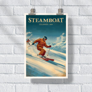 Steamboat Ski Resort Vintage Charm Poster UnitedWorldMemories